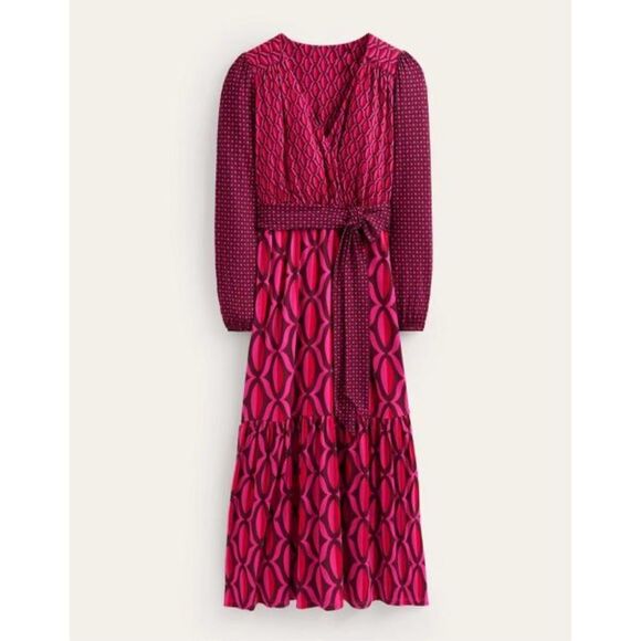 Boden Geo Maxi wrap dress - Picture 1 of 6
